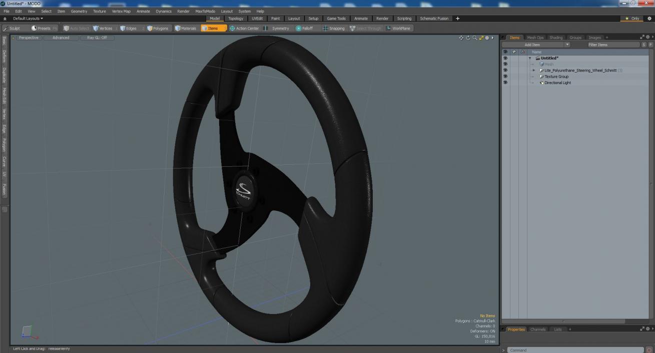 3D model Lite Polyurethane Steering Wheel Schmitt