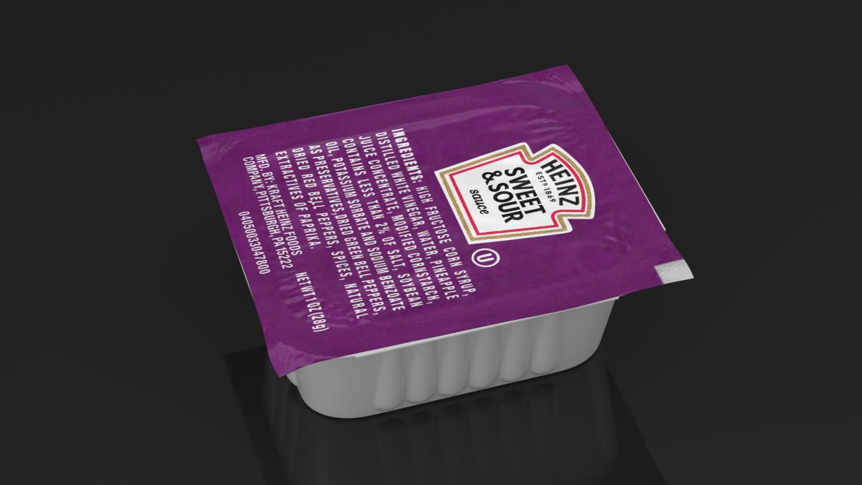 Sweet and Sour Sauce Dip Pot Heinz 3D model