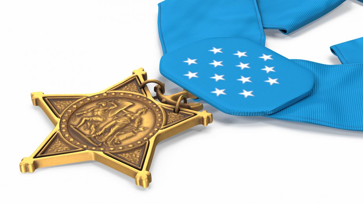 3D US Navy Medal of Honor Lying model