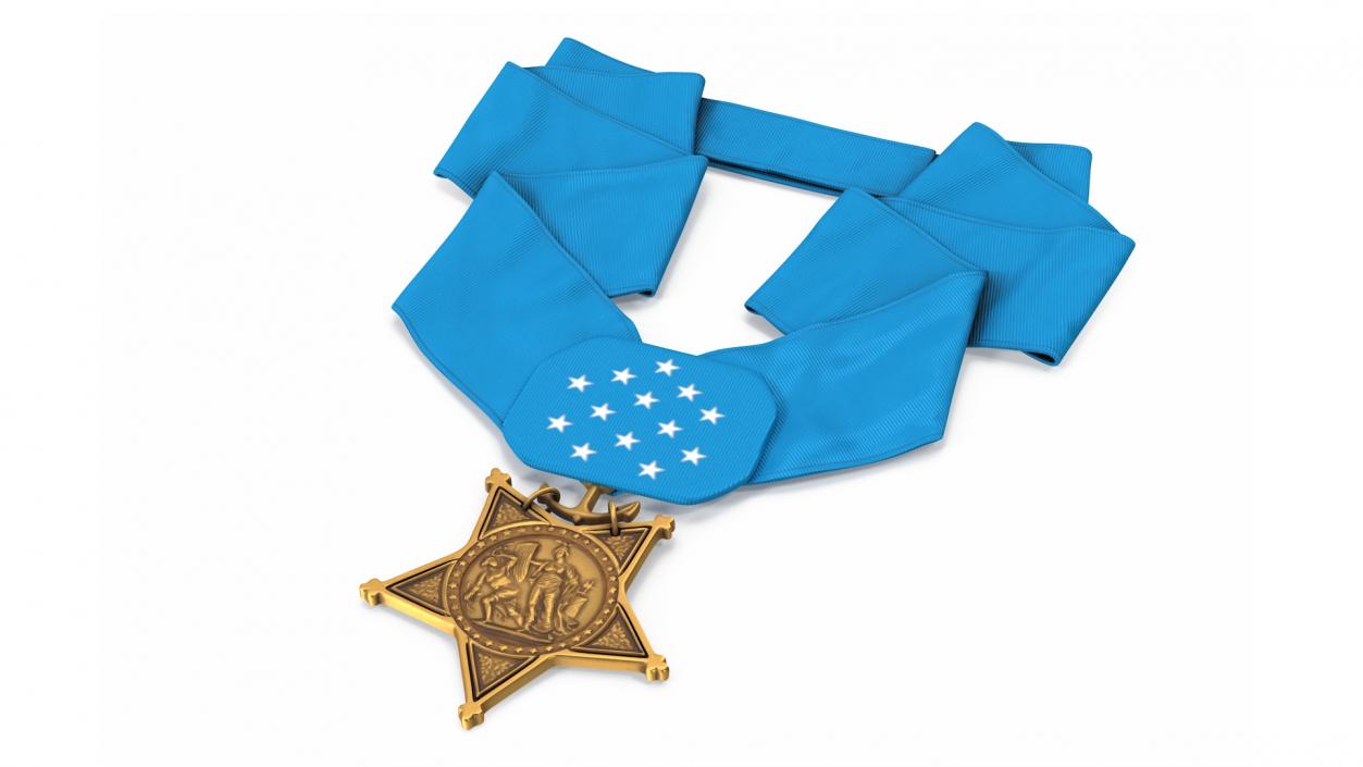 3D US Navy Medal of Honor Lying model