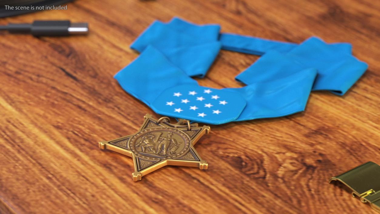 3D US Navy Medal of Honor Lying model