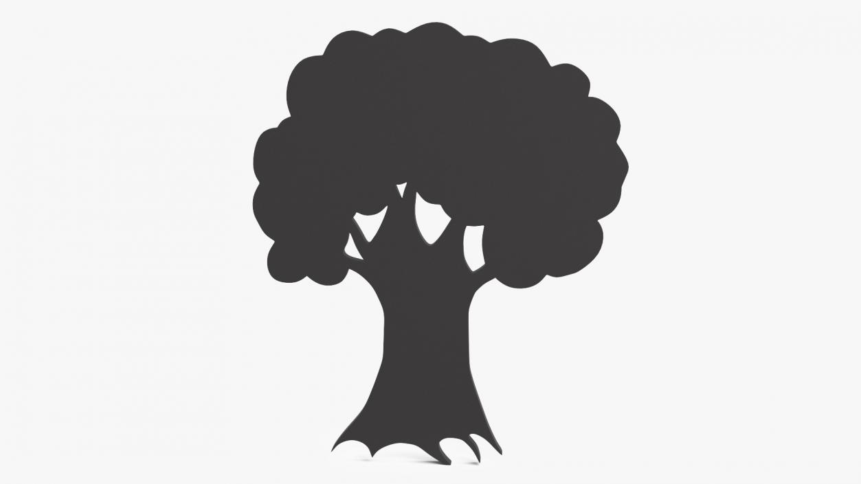 Oak Tree Silhouette 3D model