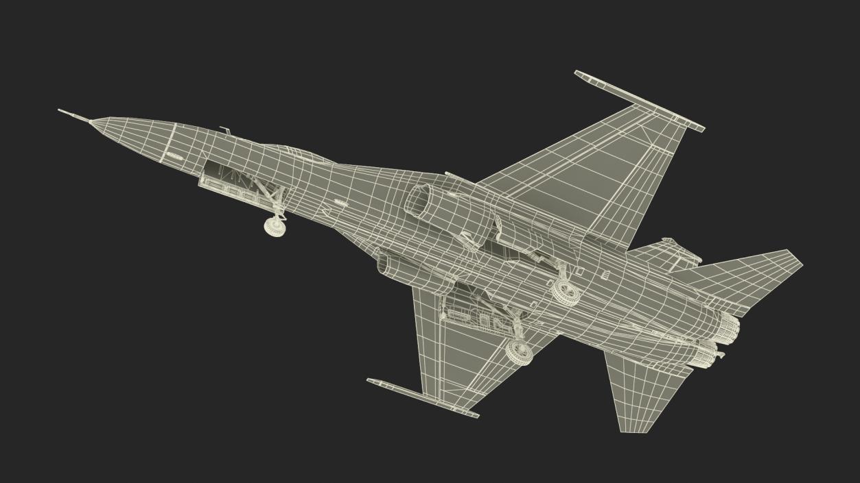 3D model Unarmed Fighter Jet AIDC F-CK-1 Rigged 2