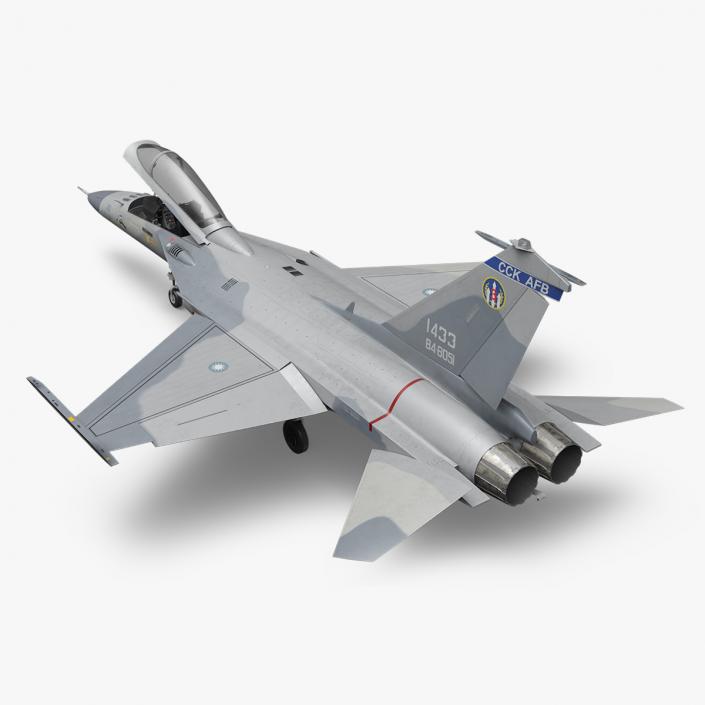 3D model Unarmed Fighter Jet AIDC F-CK-1 Rigged 2