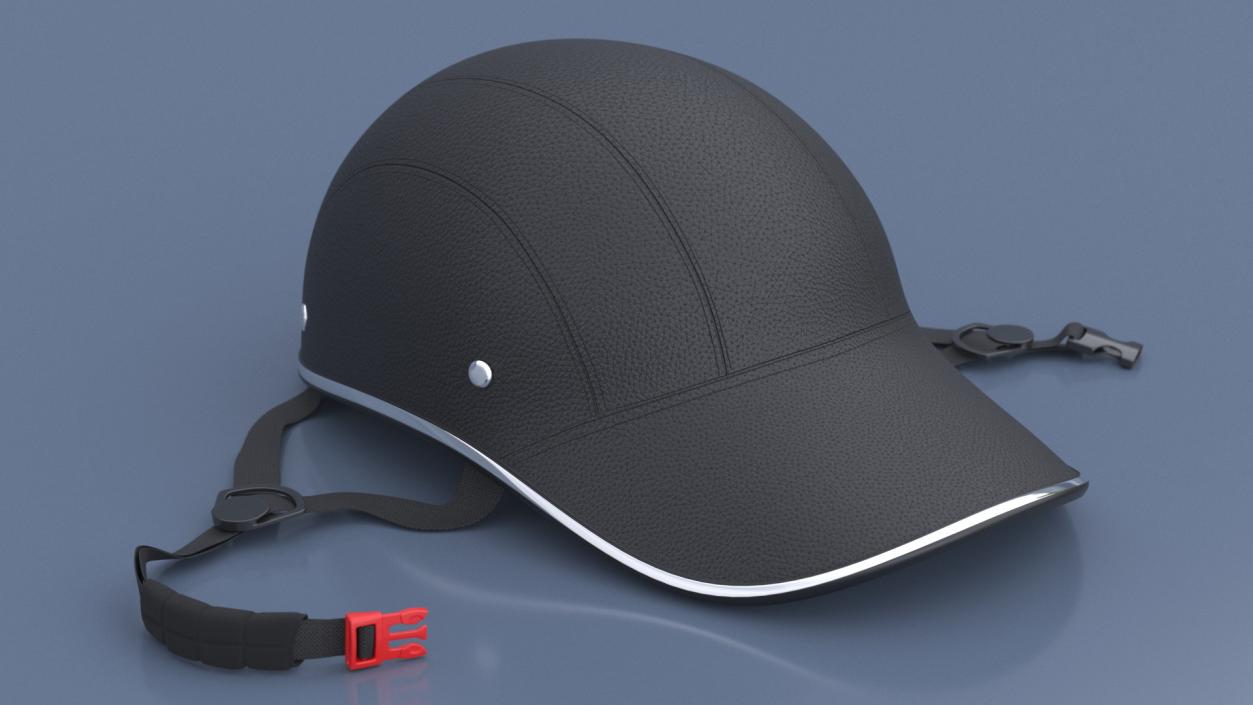 3D model Bike Helmet Black Leather