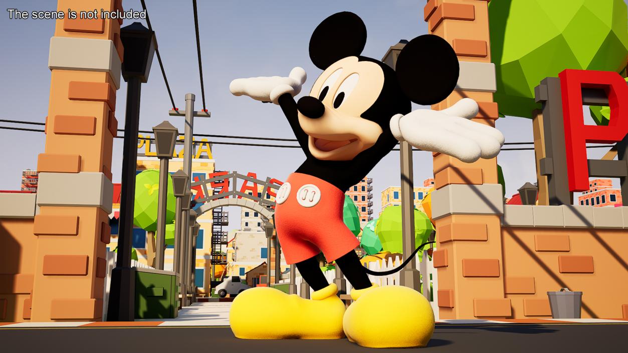 3D Happy Mickey Mouse Character model