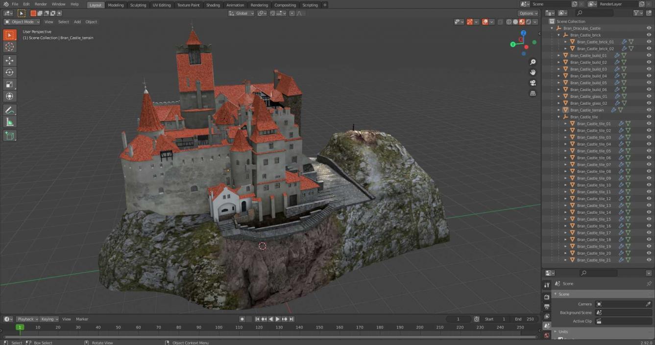 3D model Bran Draculas Castle