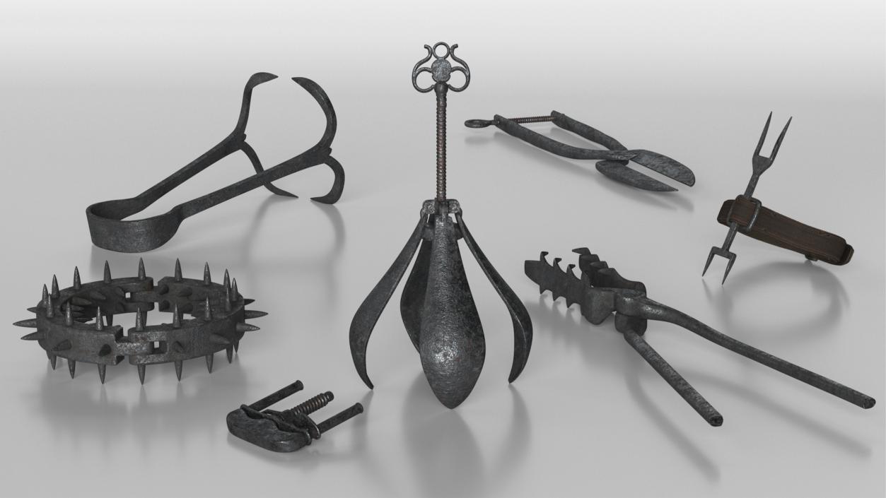 Medieval Torture Instruments Set 3D