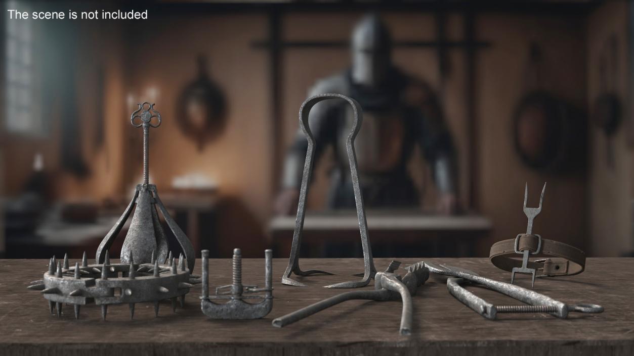 Medieval Torture Instruments Set 3D