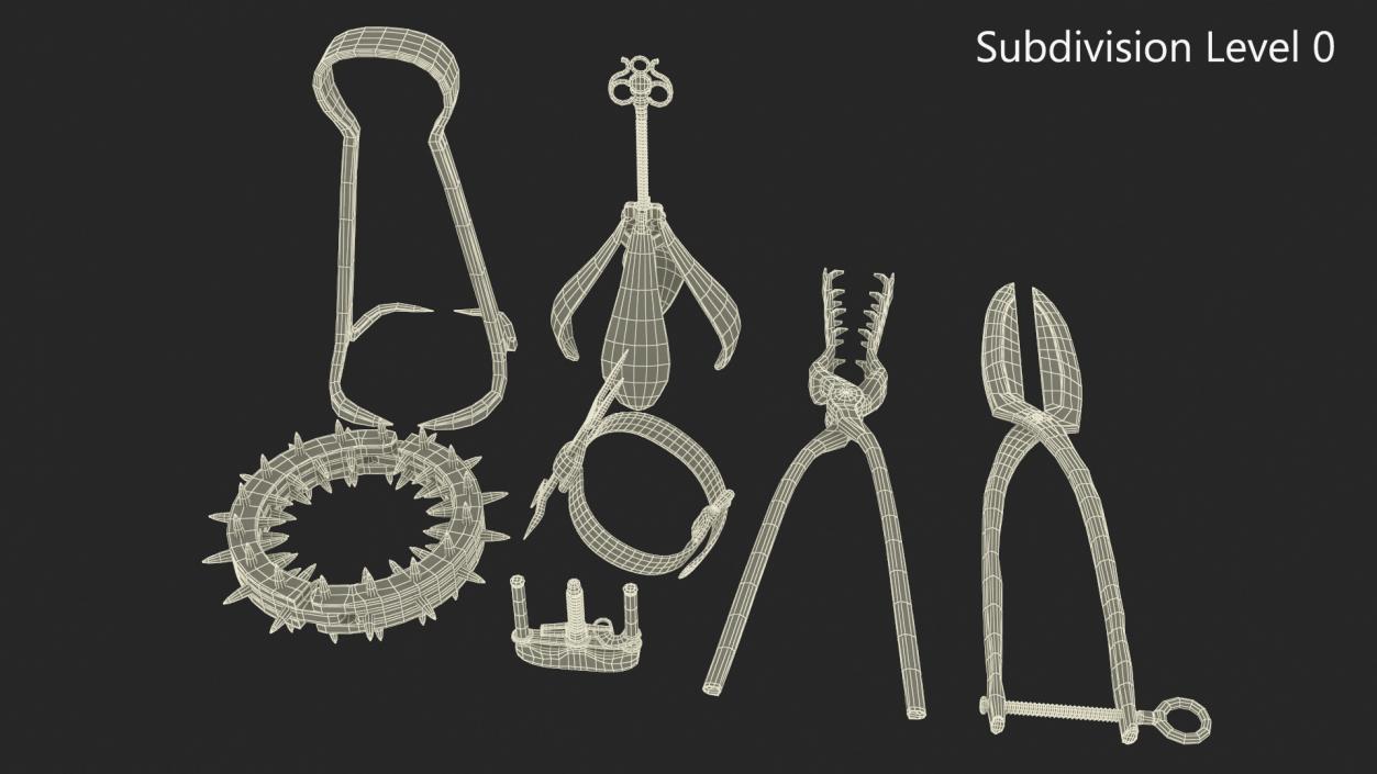 Medieval Torture Instruments Set 3D