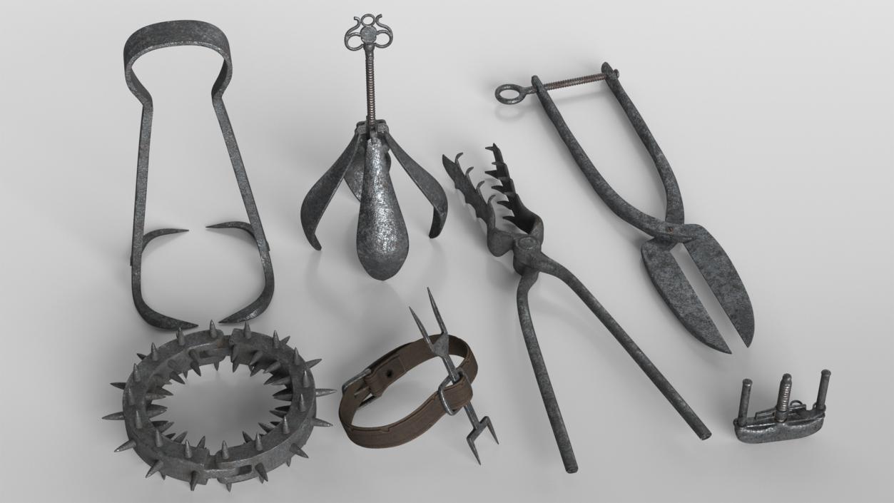 Medieval Torture Instruments Set 3D