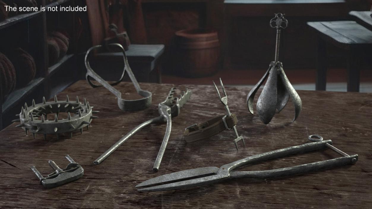 Medieval Torture Instruments Set 3D