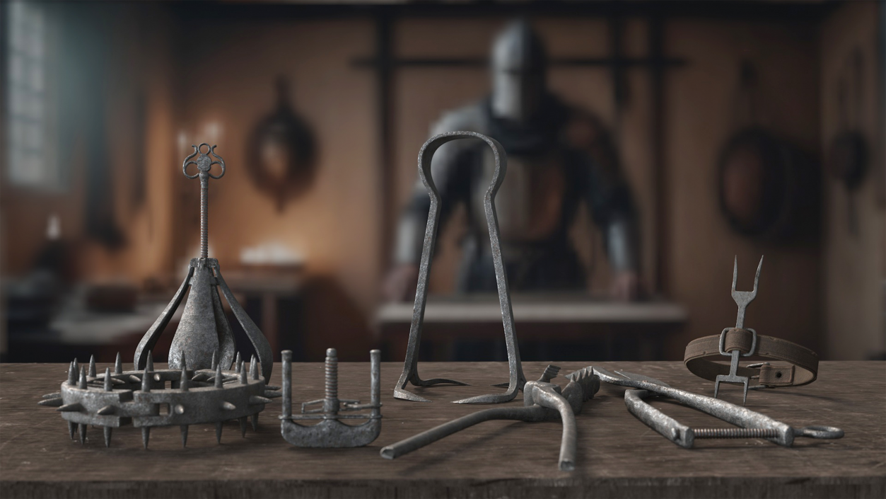 Medieval Torture Instruments Set 3D