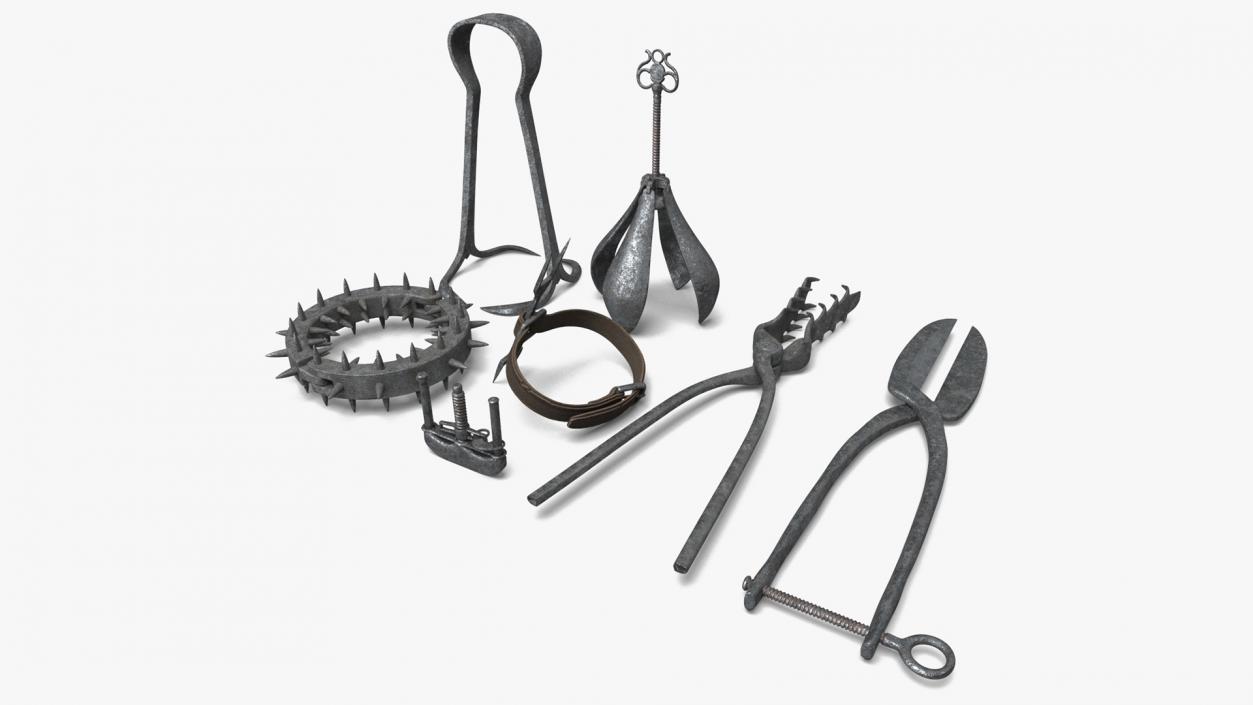 Medieval Torture Instruments Set 3D