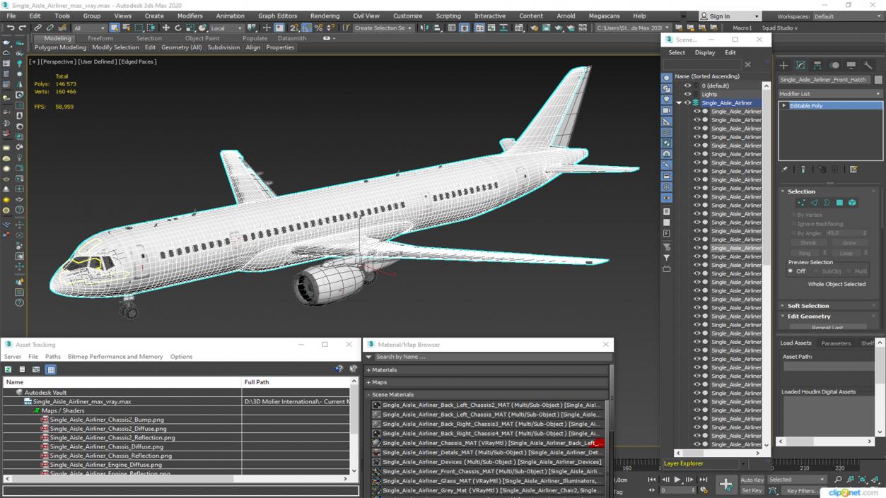 3D Single Aisle Airliner