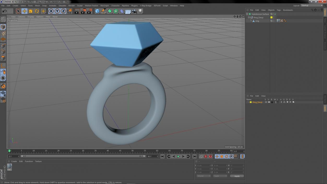 3D model Ring Emoji