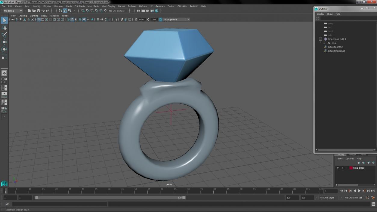 3D model Ring Emoji