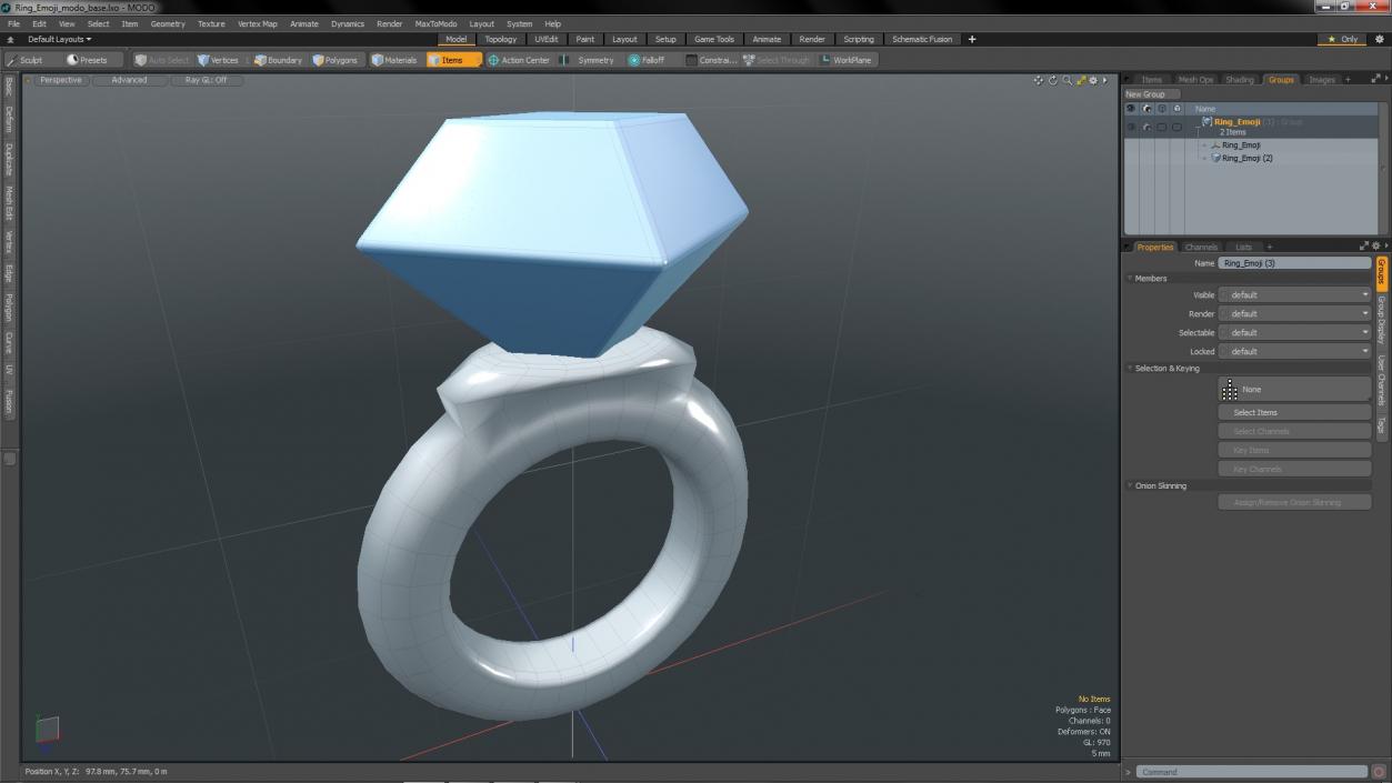 3D model Ring Emoji