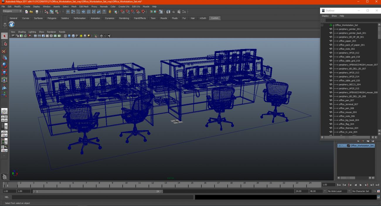 Office Workstation Set 3D