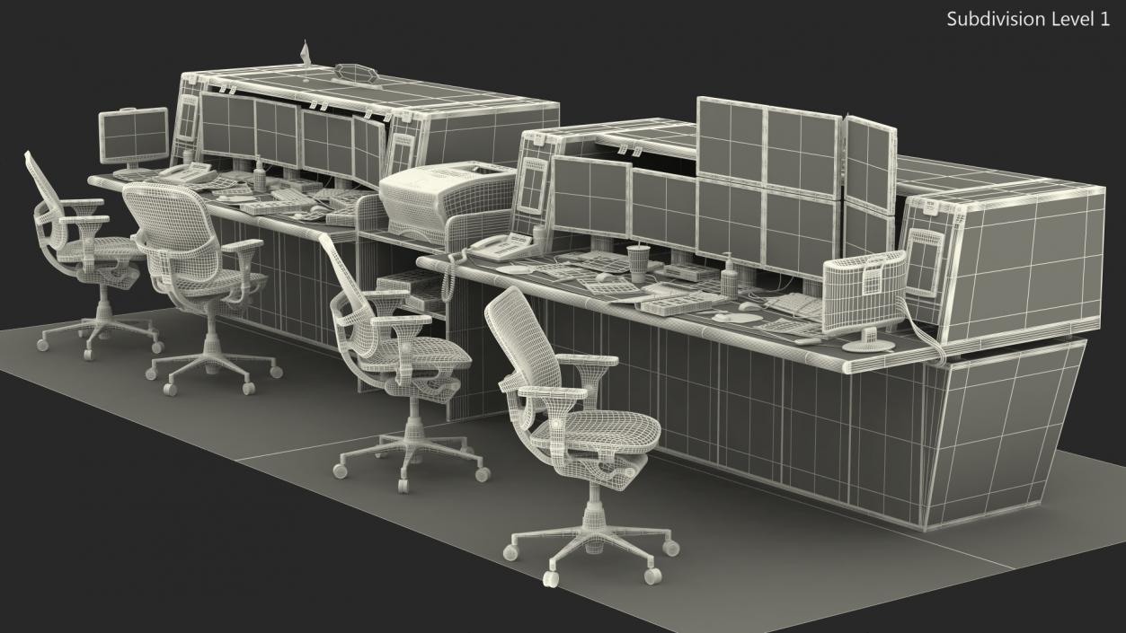 Office Workstation Set 3D