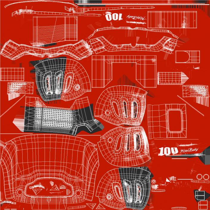 3D Snowy PistenBully 100 Snowcat with Snowplow model