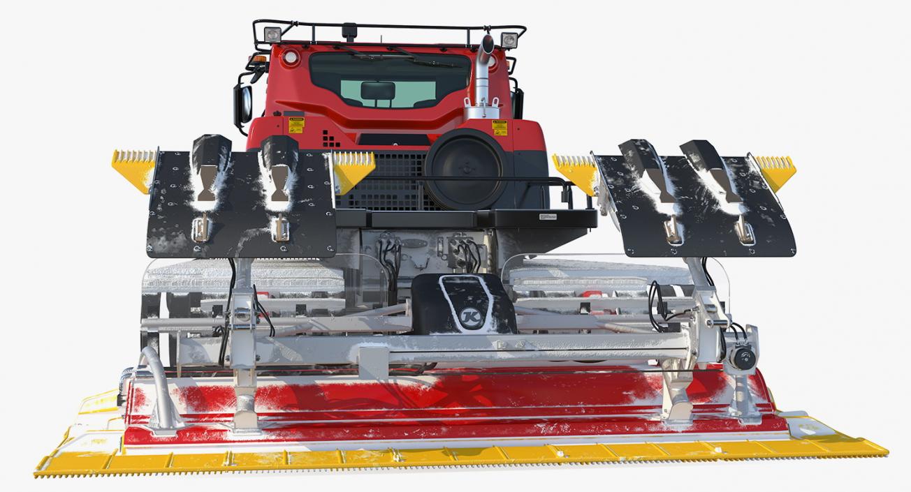 3D Snowy PistenBully 100 Snowcat with Snowplow model