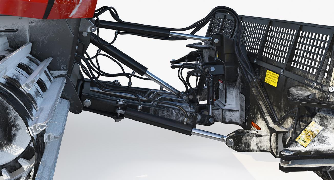 3D Snowy PistenBully 100 Snowcat with Snowplow model