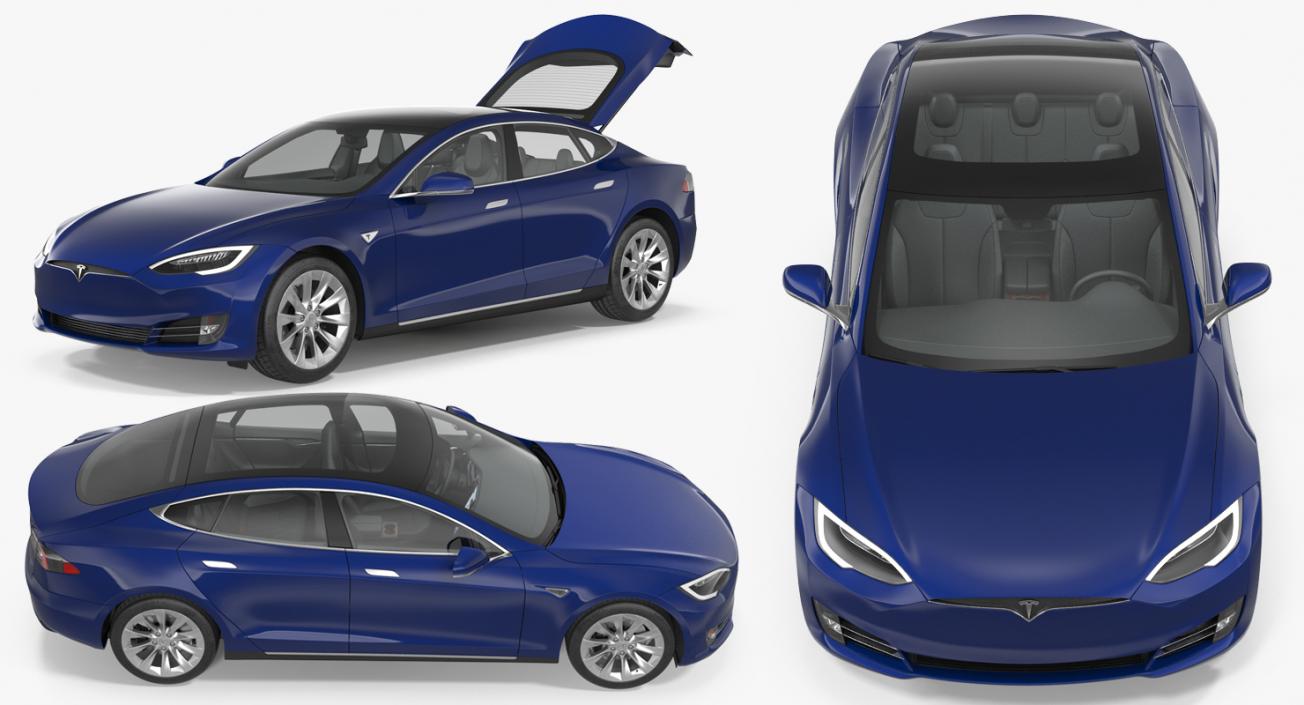 Tesla Model S 90D 2017 3D