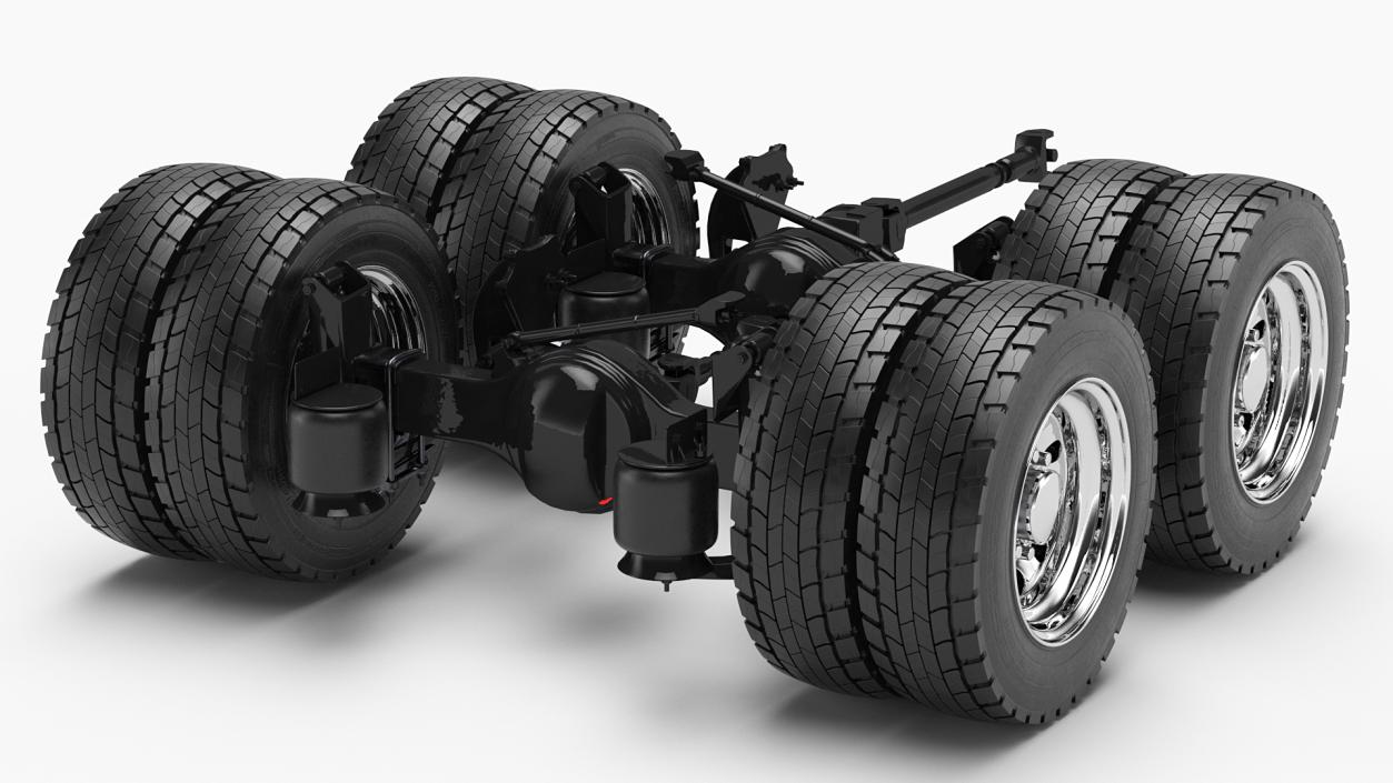 3D Heavy Duty Truck Tandem Rear Axle model