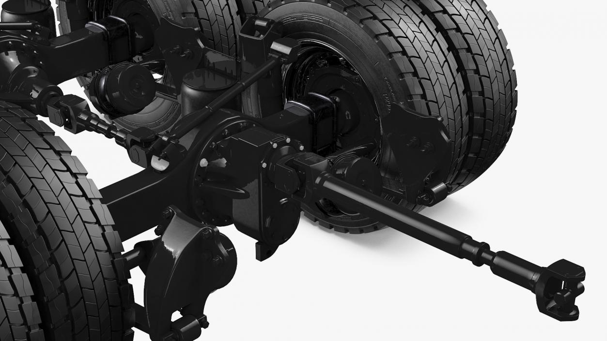 3D Heavy Duty Truck Tandem Rear Axle model