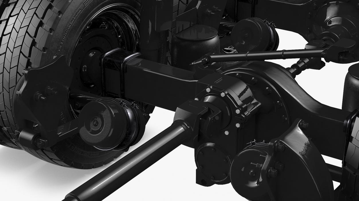 3D Heavy Duty Truck Tandem Rear Axle model