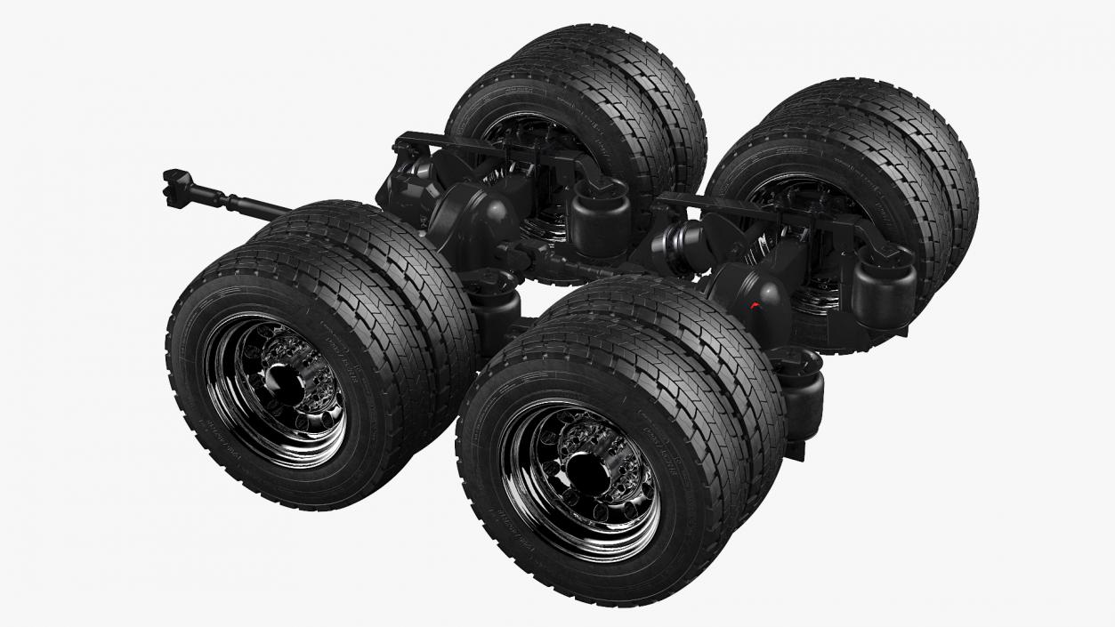 3D Heavy Duty Truck Tandem Rear Axle model