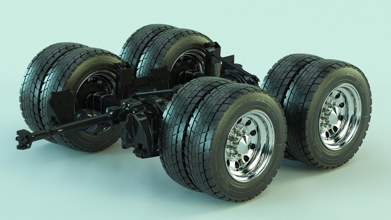 3D Heavy Duty Truck Tandem Rear Axle model