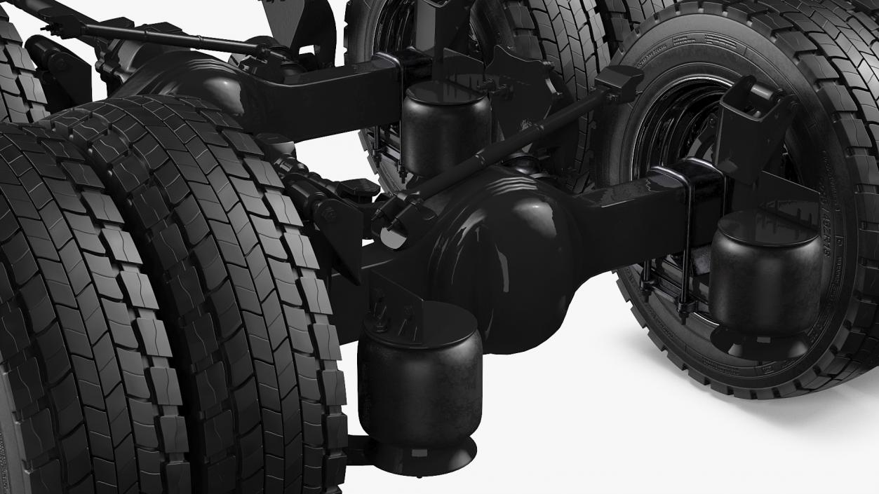 3D Heavy Duty Truck Tandem Rear Axle model