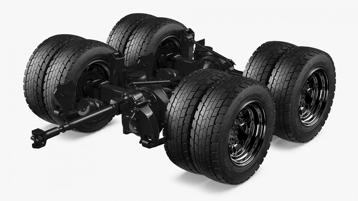 3D Heavy Duty Truck Tandem Rear Axle model