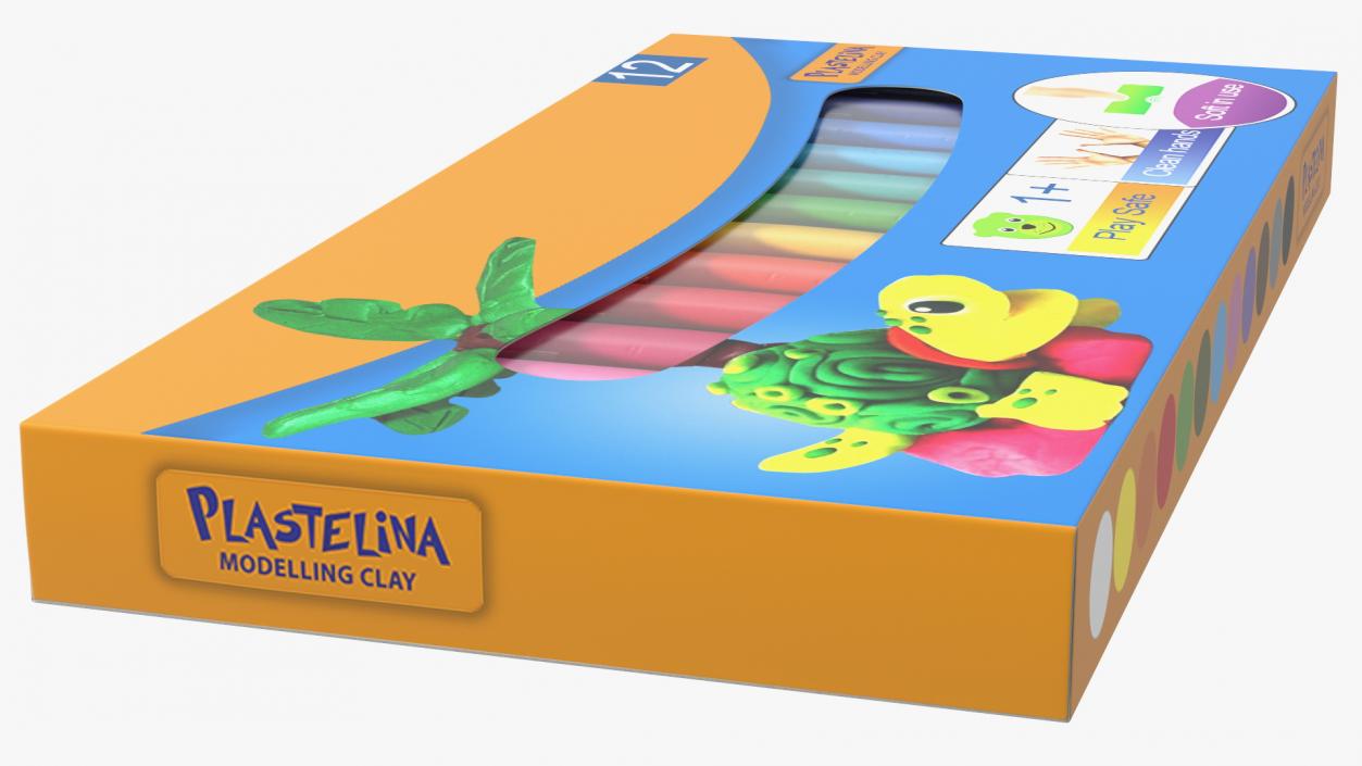 Plasticine Modelling Clay with Tools Collection 3D