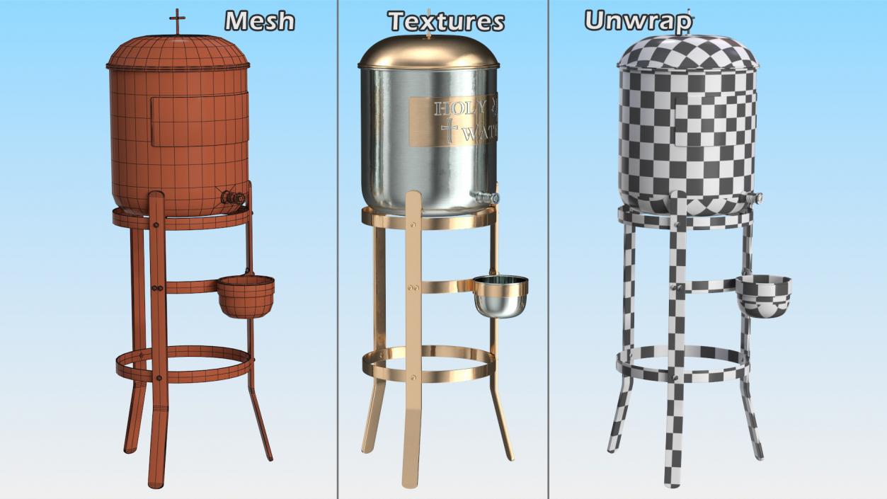 3D Holy Water Tank with Stand