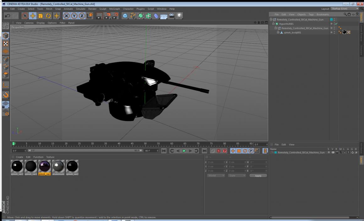 Remotely Controlled 50Cal Machine Gun 3D