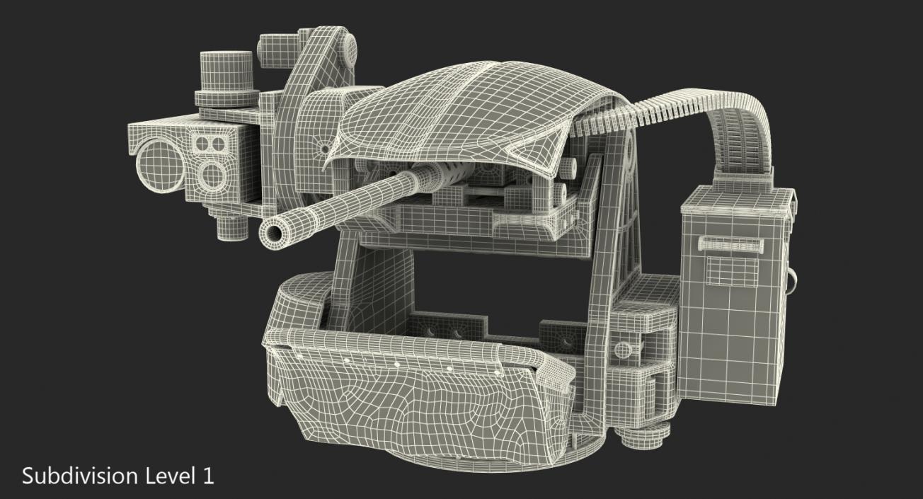 Remotely Controlled 50Cal Machine Gun 3D