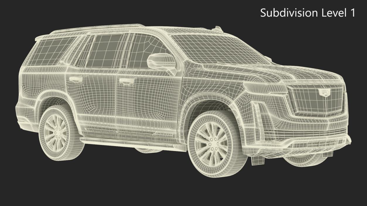 3D Cadillac Escalade 2021 Simple Interior model