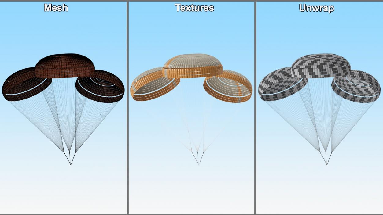 3D Parachutes Collection 2 model