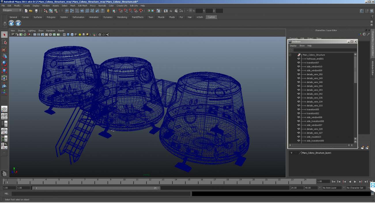 3D Mars Colony Structure