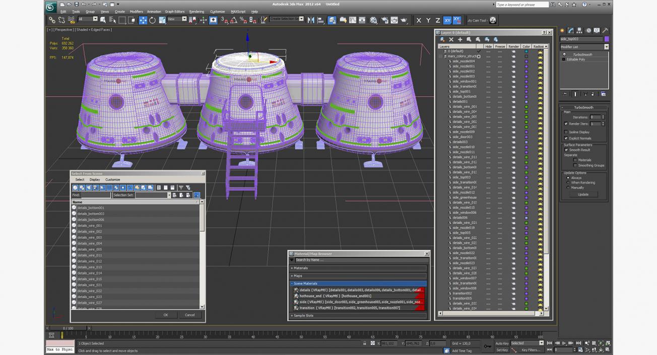 3D Mars Colony Structure