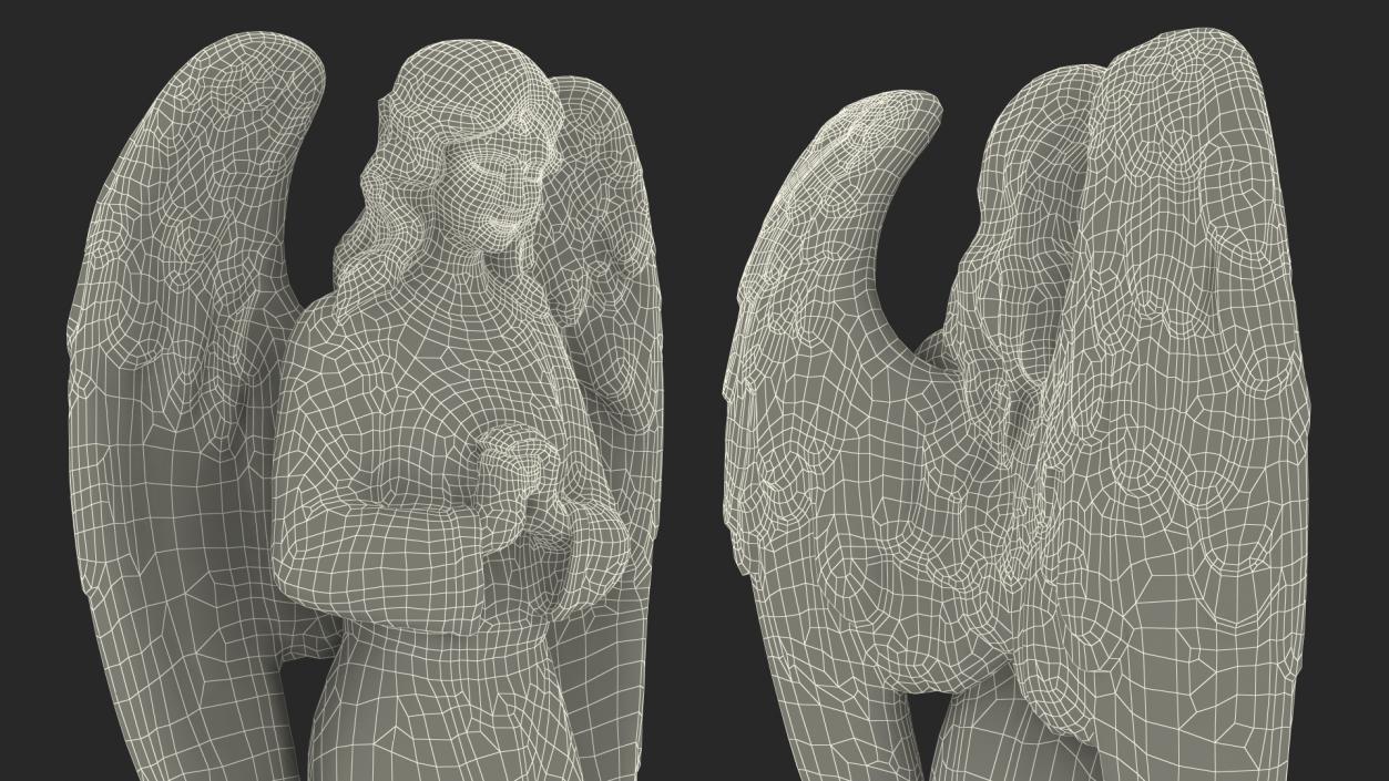 Angel Outdoor Garden Statue 3D