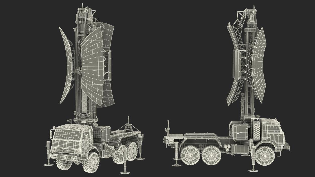 3D model Kasta 2E2 Antenna Truck Rigged