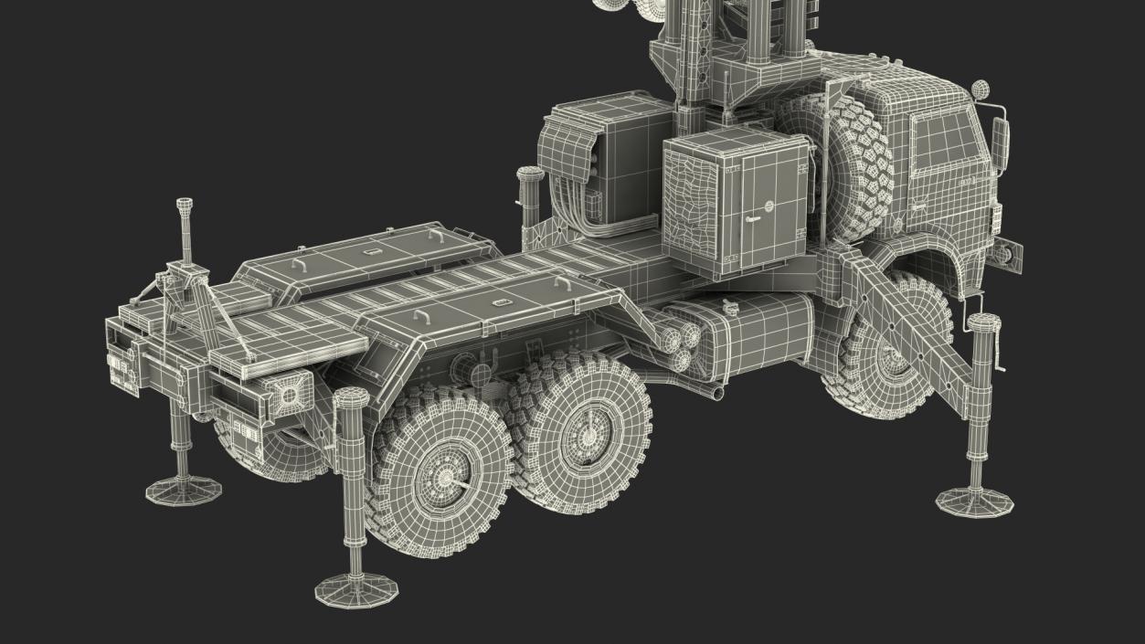 3D model Kasta 2E2 Antenna Truck Rigged