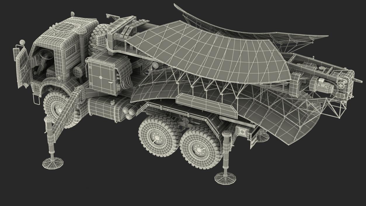 3D model Kasta 2E2 Antenna Truck Rigged