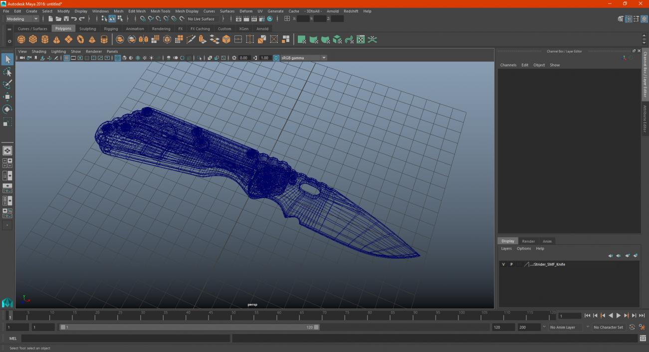 Strider SMF Knife 3D