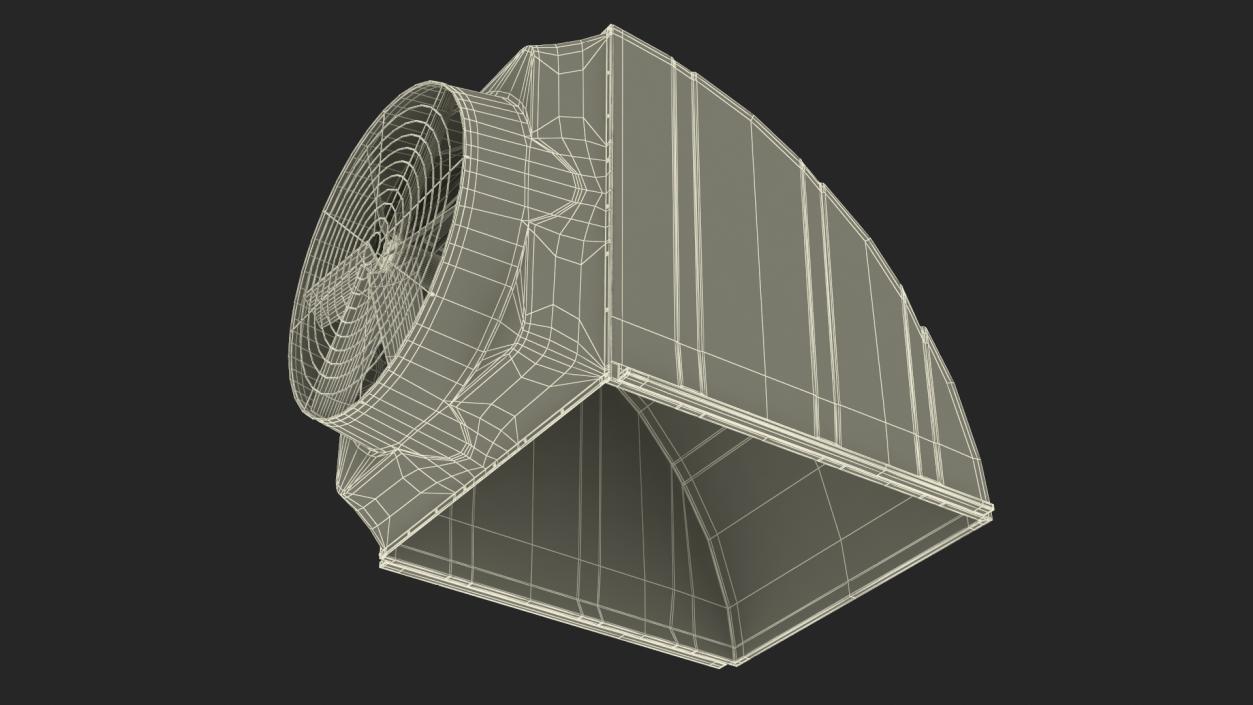 Roof Exhaust Ventilation Fan Black 3D model