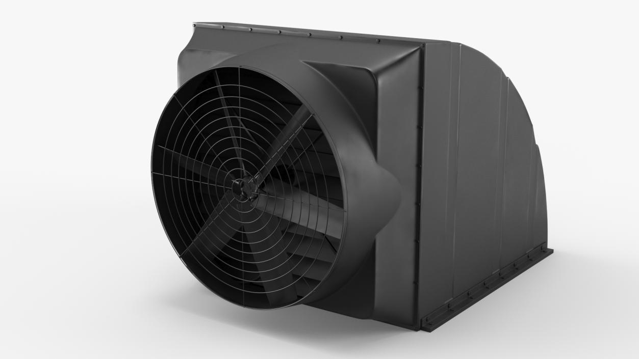 Roof Exhaust Ventilation Fan Black 3D model